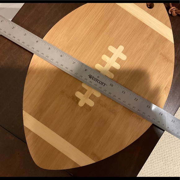 NWT Bamboo Football Shaped Cutting and Serving Board 🏈 - Picture 5 of 5